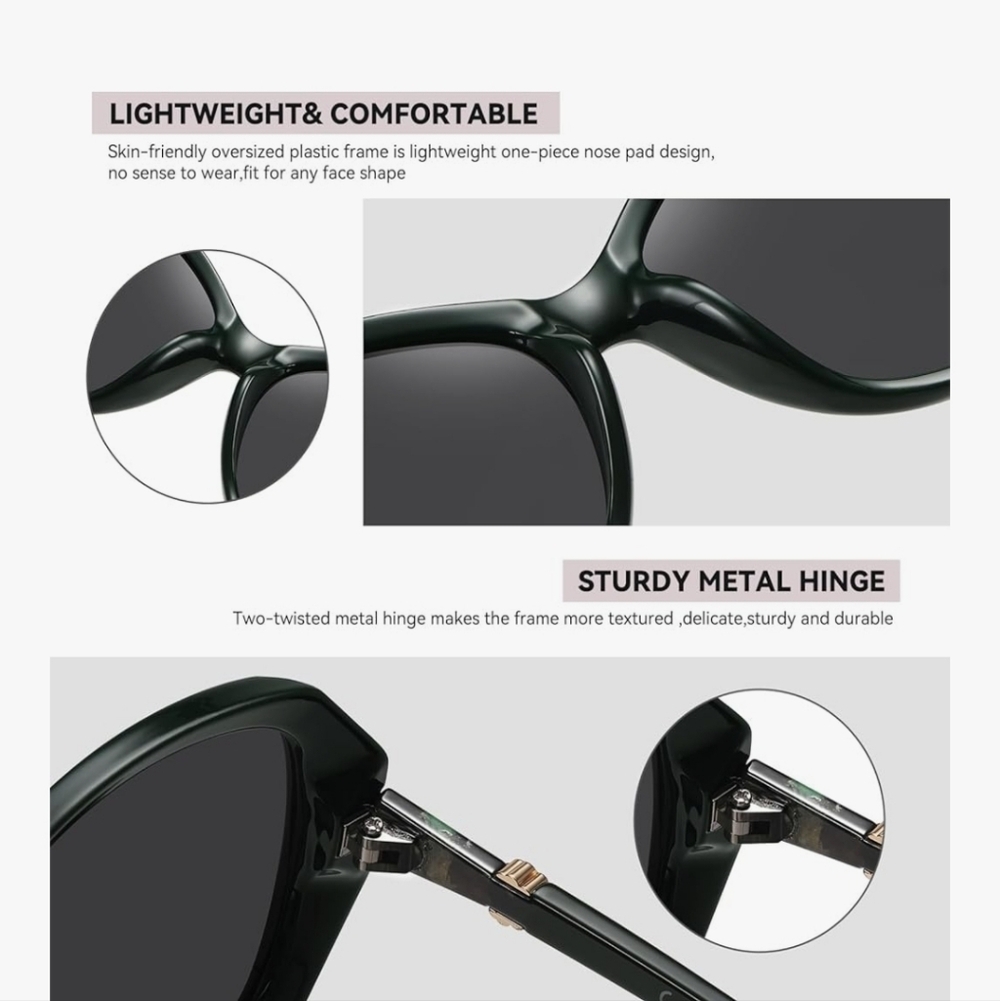 Sunglasses for Women Trendy Polarized Oversized Big Sun Glasses Ladies Shades UV - Picture 3 of 6